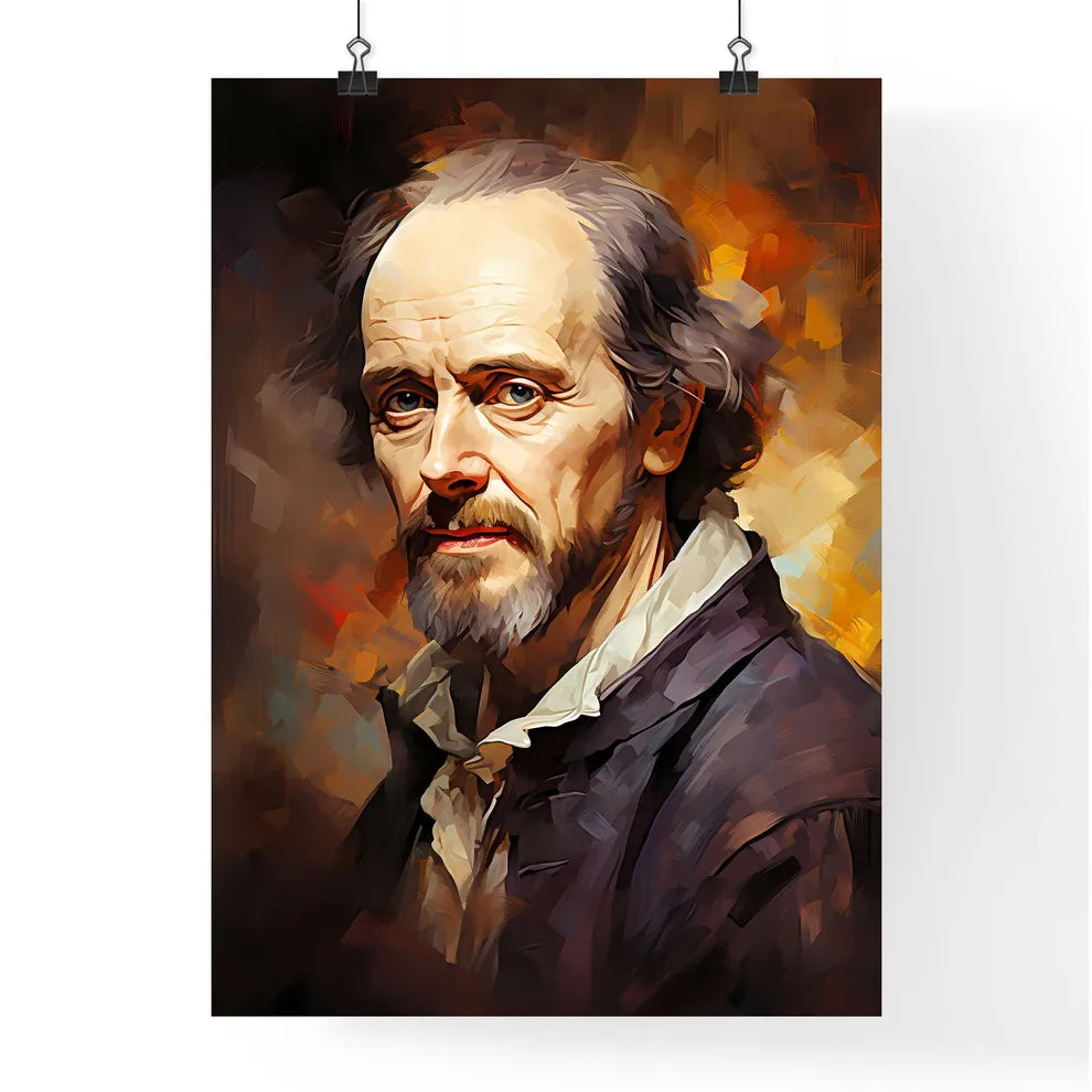 William Shakespeare English Poet Playwright And Actor - A Painting Of A Man Default Title