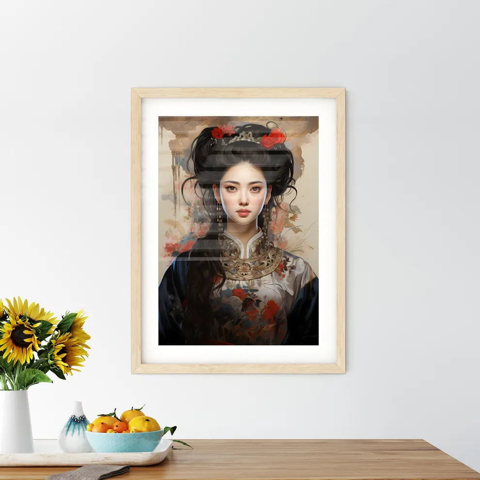 Wu Zetian Emperor Of China - A Woman With Framed Print