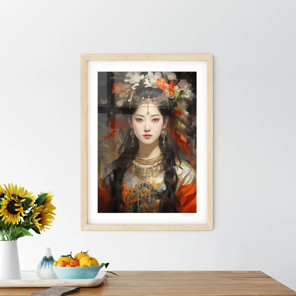 Wu Zetian Emperor Of China - A Woman With Framed Print