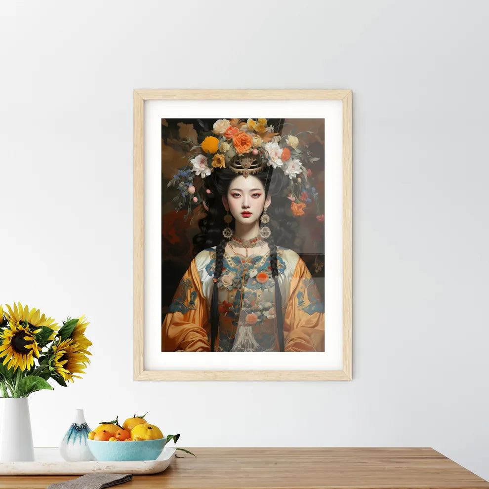 Wu Zetian Emperor Of China - A Woman With Framed Print