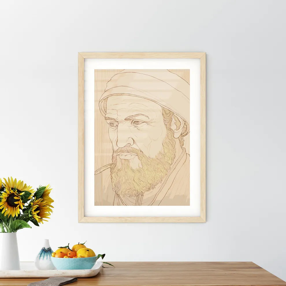 Portrait Of Albrecht Dürer - A Drawing Of Framed Print