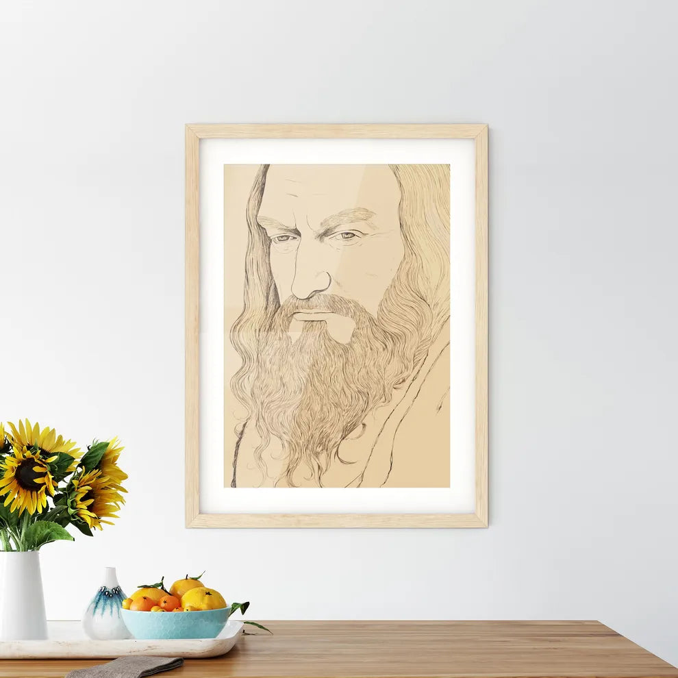 Portrait Of Albrecht Dürer - A Drawing Of Framed Print