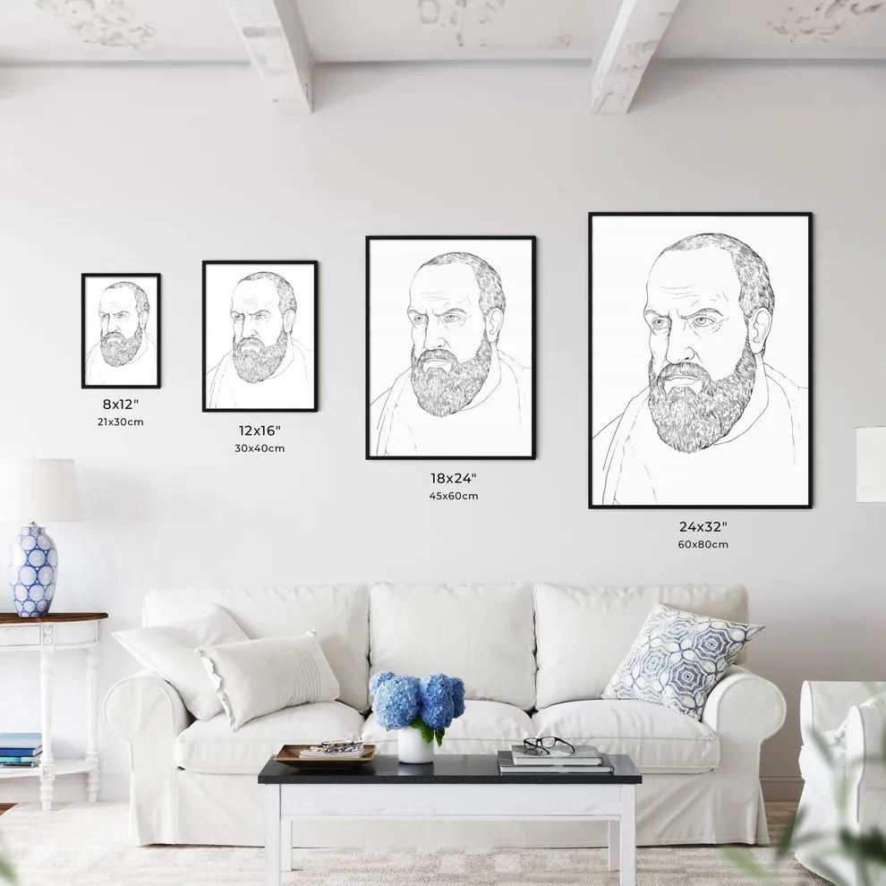 Portrait Of Aristoteles  Size Chart