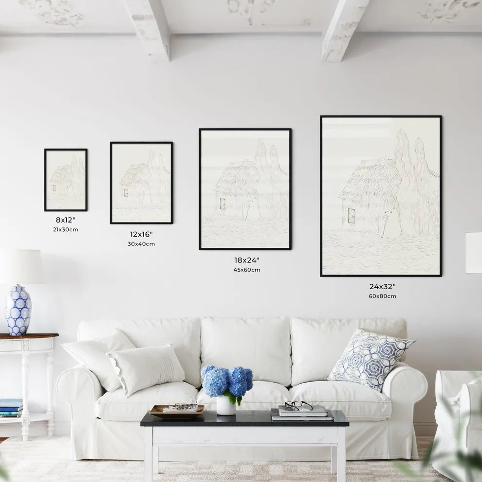 Two Little Humas In Front Of A Little House  Size Chart