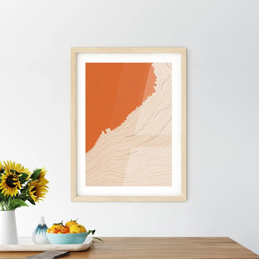 Abstract Art Poster - A Map Of A M Framed Print