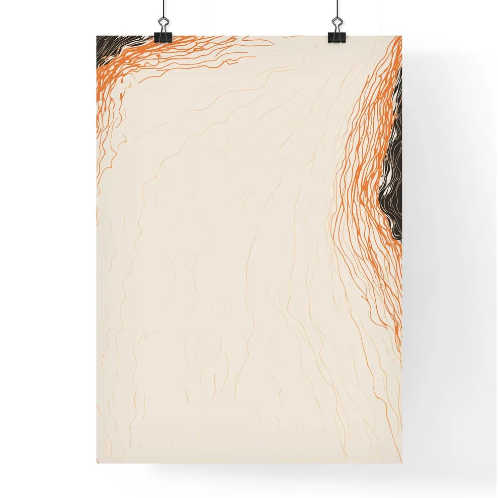 Abstract Art Poster - A White And  Poster