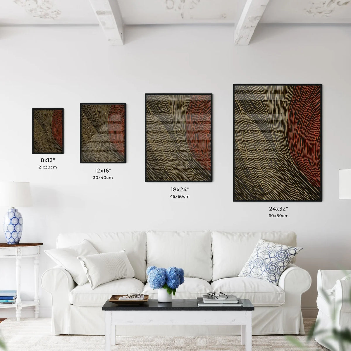 Abstract Art Poster - A Yellow And - Kitchen Hangings