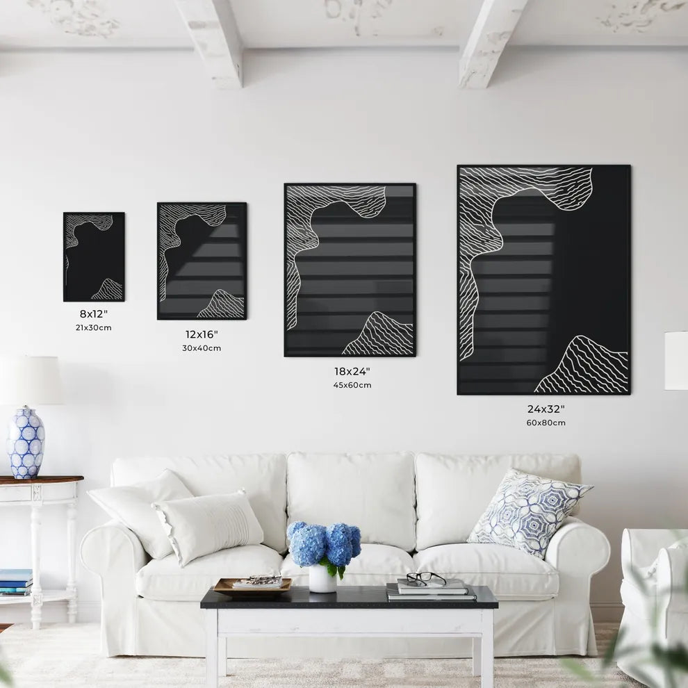 Abstract Forms - A Black And  - Kitchen Hangings