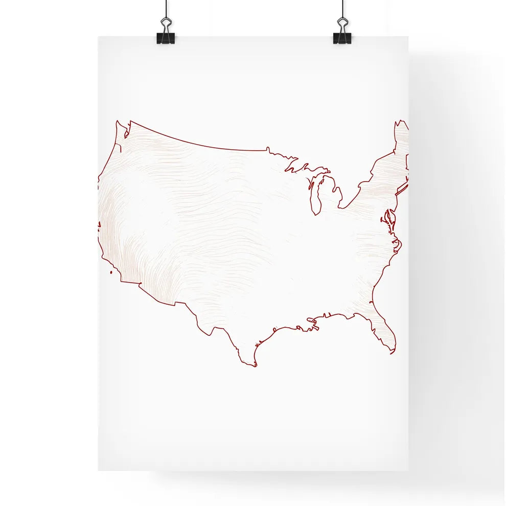 America Love - Heart Shape  Poster