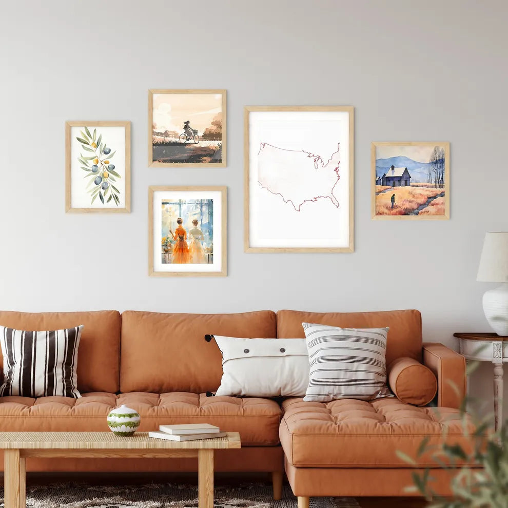 America Love - Heart Shape  Wall Art