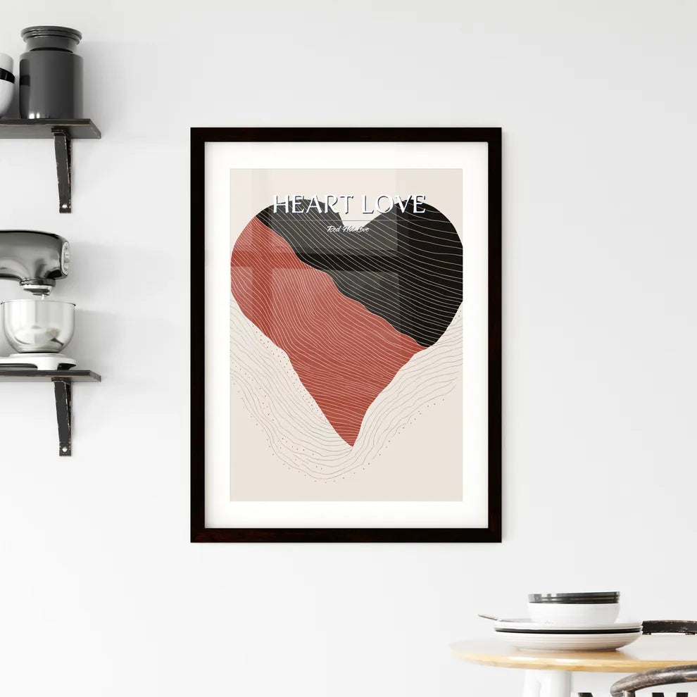 America Love - Heart Shape - A Heart Sh Framed Print