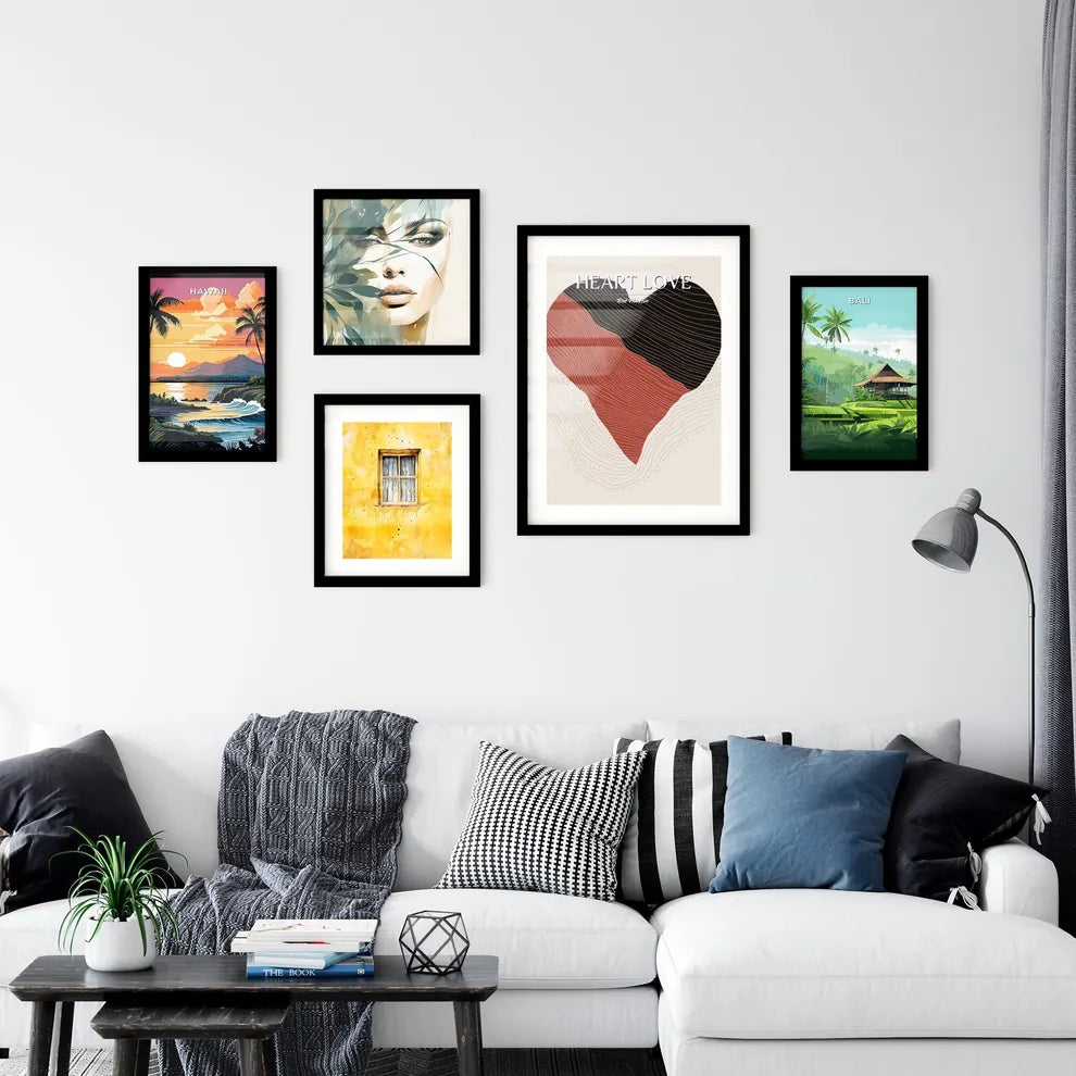 America Love - Heart Shape - A Heart Sh Wall Art