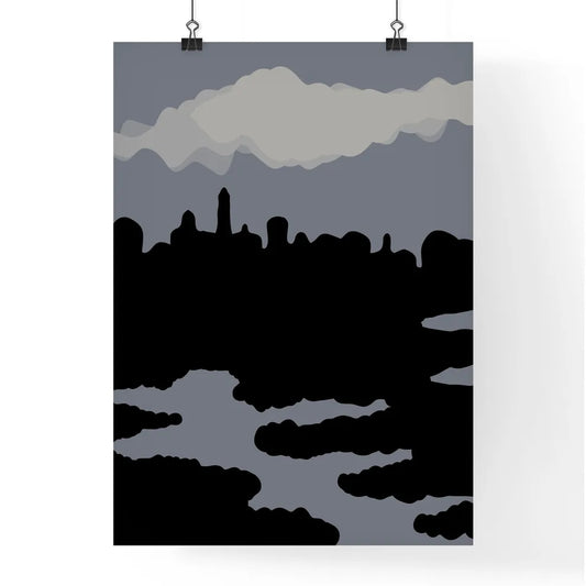 Amsterdam City Scene - A Silhouette Poster