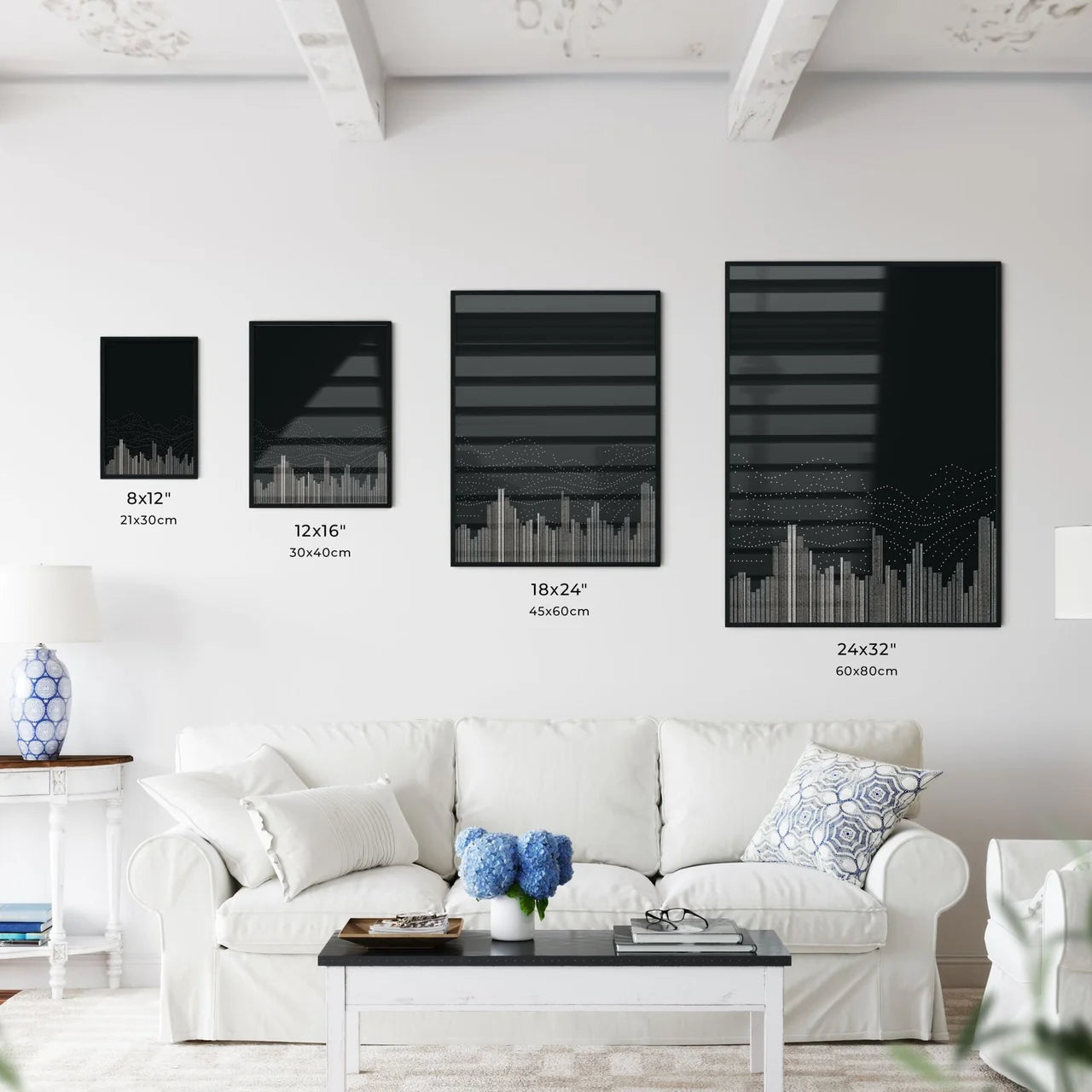 Bangkok Thailand Skyline - A City Skyline With Dots Size Chart