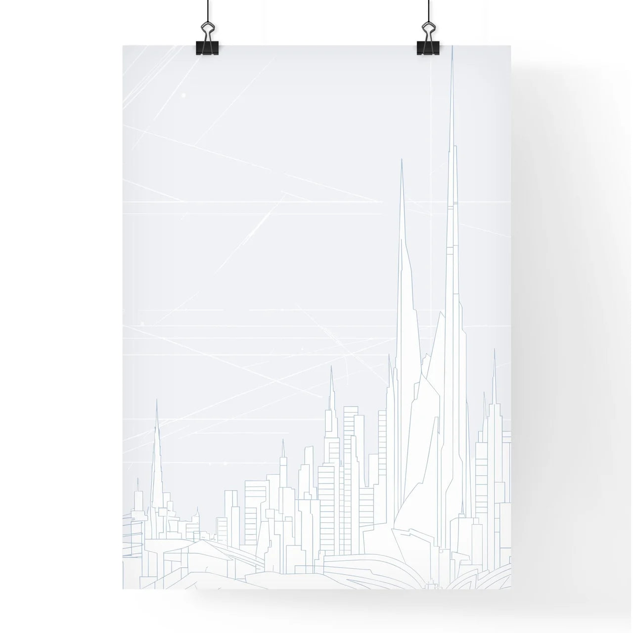 Bangkok Thailand Skyline - A Drawing Of A City Poster
