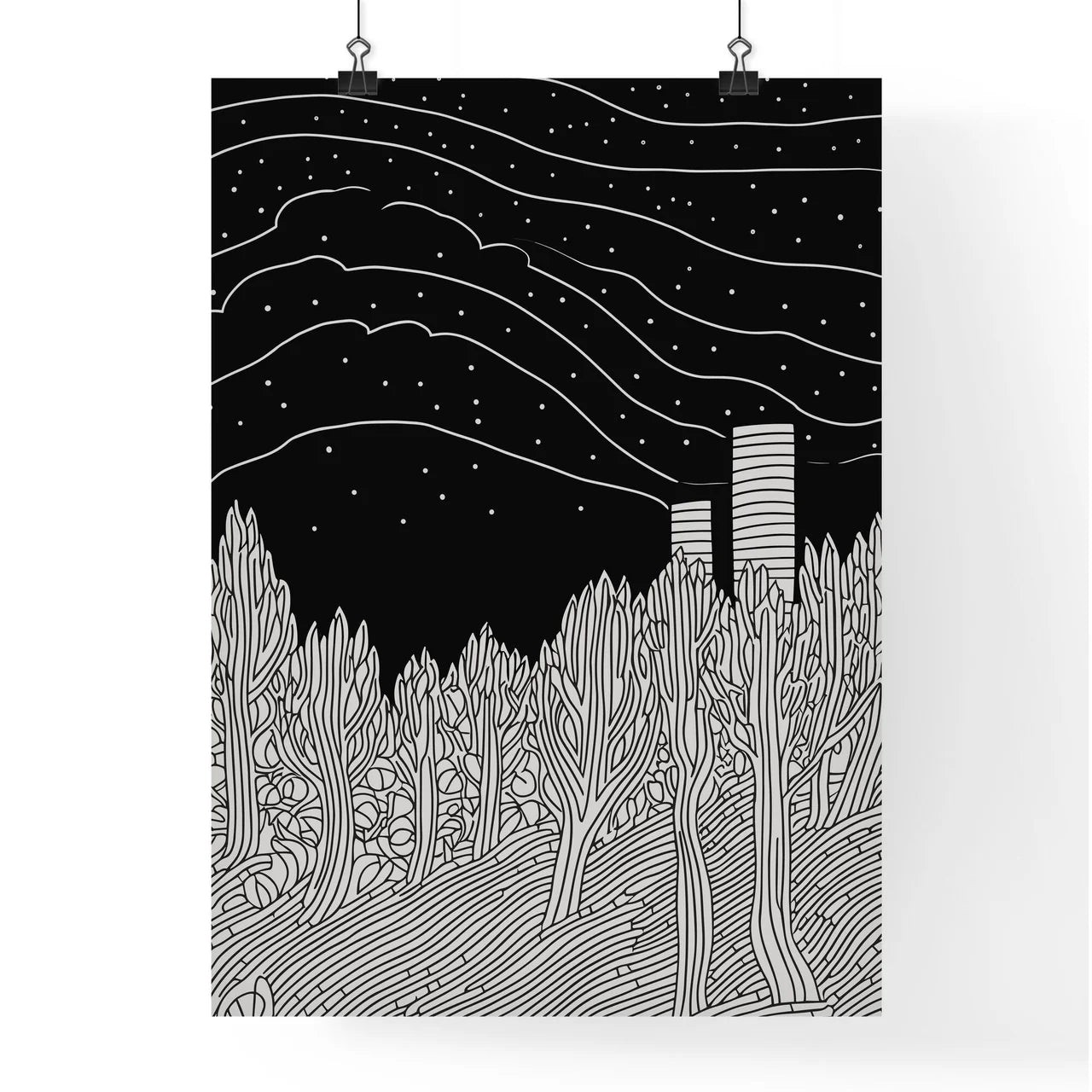Berlin Skyline - A Drawing Of Poster