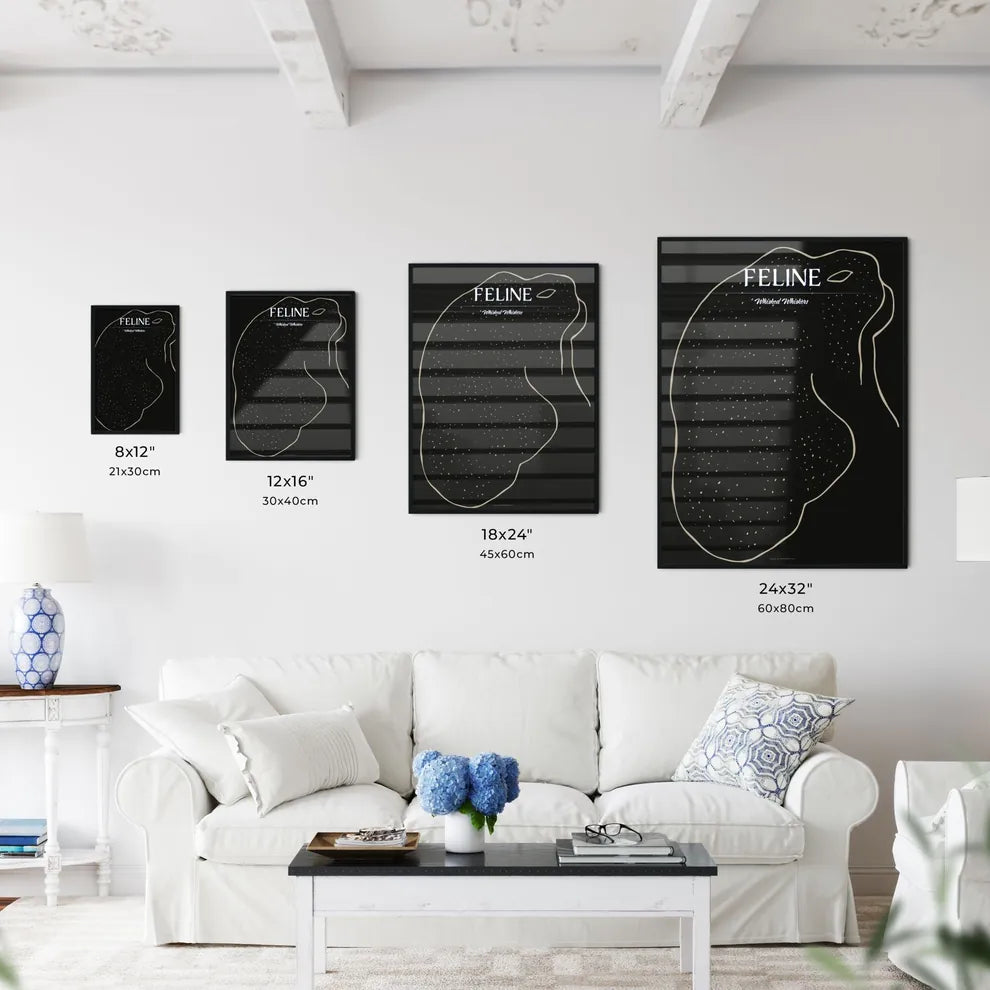 Black Pants Poster  Size Chart