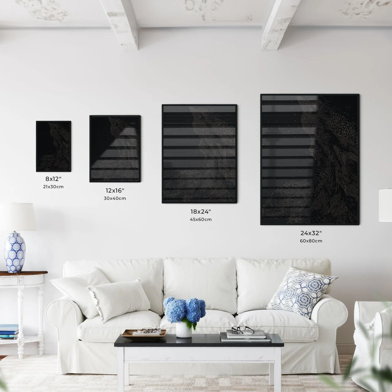 Black Pants Poster  Size Chart