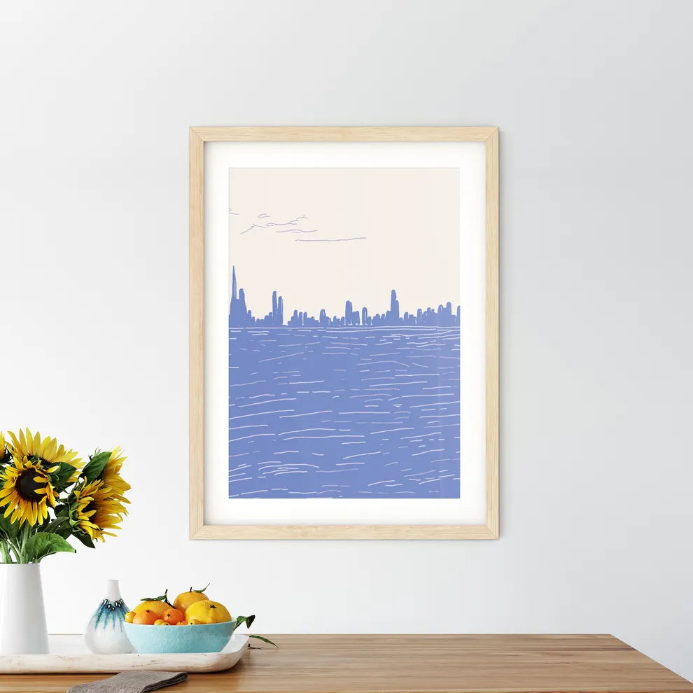Boston Pier And Skyline - A City Skyline In The Distance Custom Print