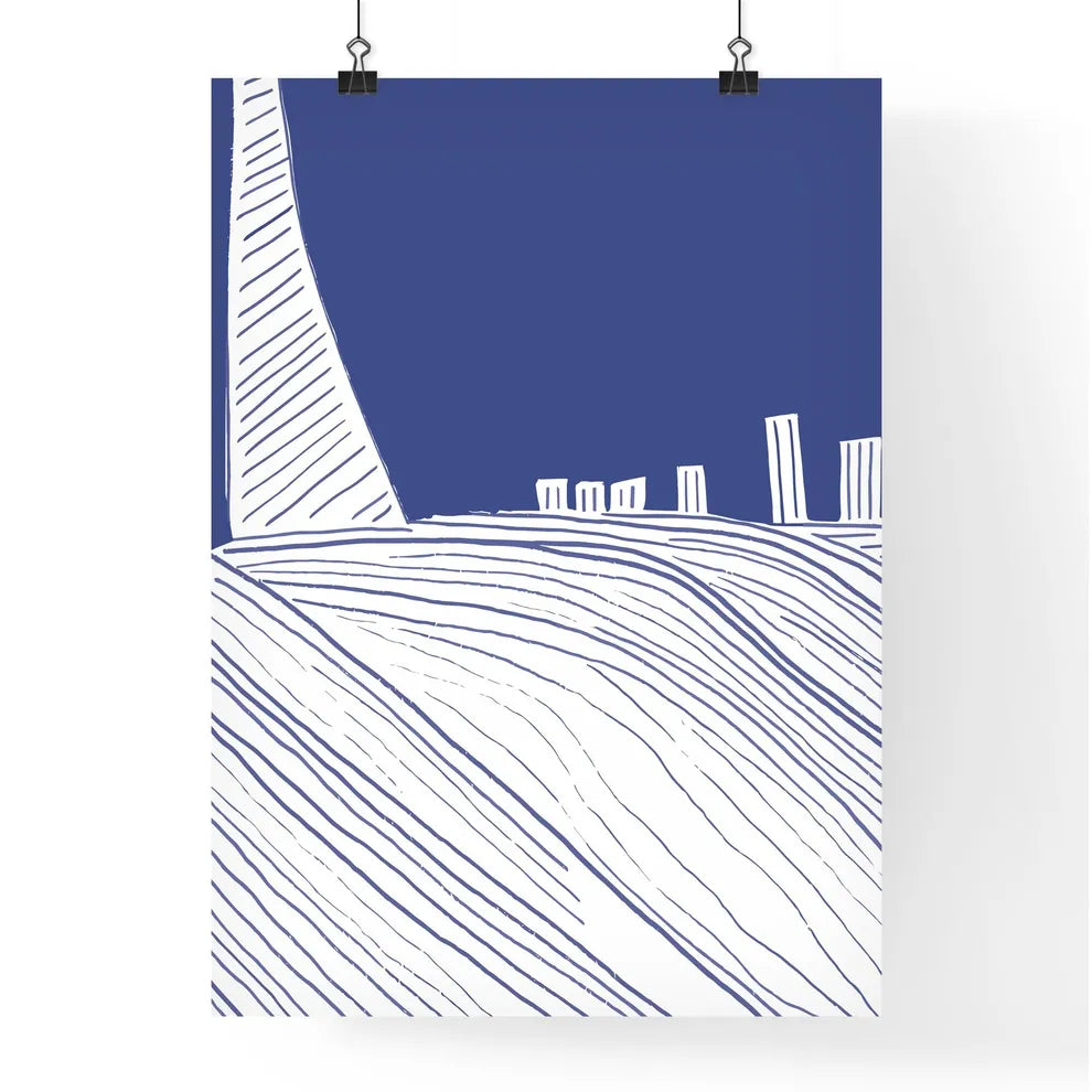 Boston Pier And Skyline - A Drawing Of Poster