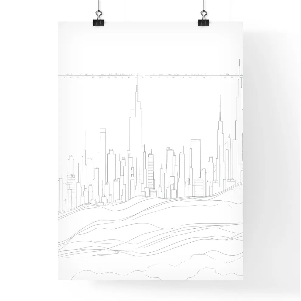 Boston Skyline - A Drawing Of A City Poster