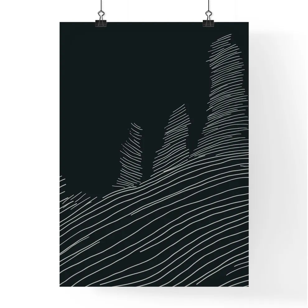 Boston Skyline - A Black And  Poster