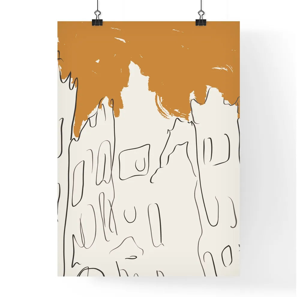 City Life In Amsterdam - A Drawing Of Poster