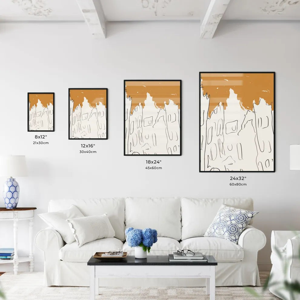 City Life In Amsterdam - A Drawing Of - Kitchen Hangings