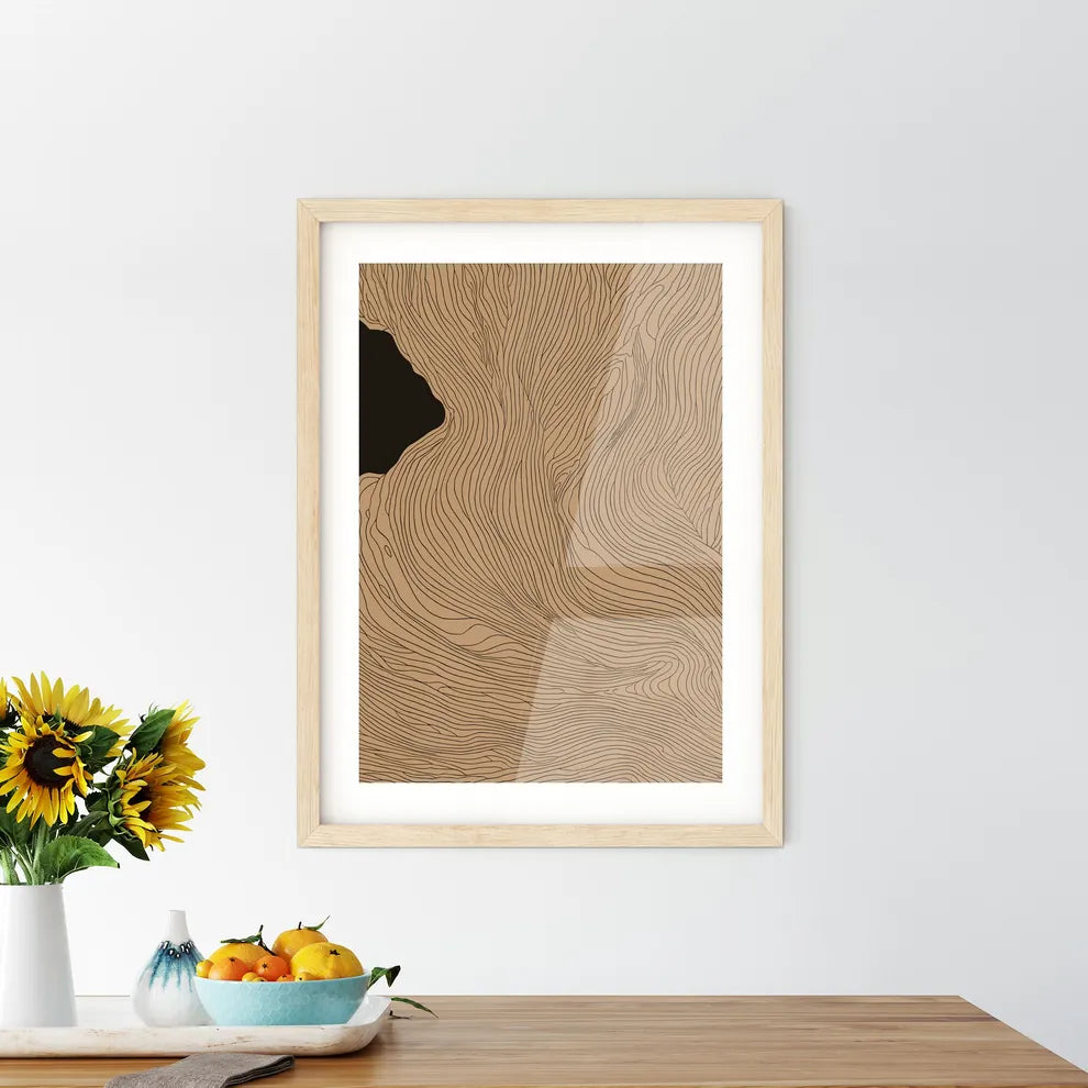 Closeness Poster - A Brown And  Framed Print