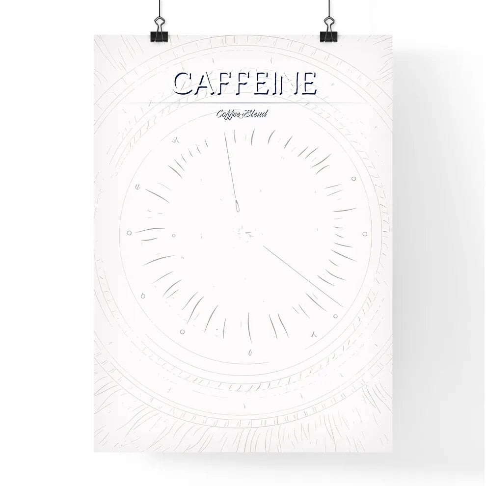 Coffee Time Poster - A Clock With Numbers An Poster