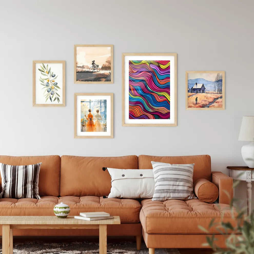 Colorful Waves - A Colorful P Wall Art