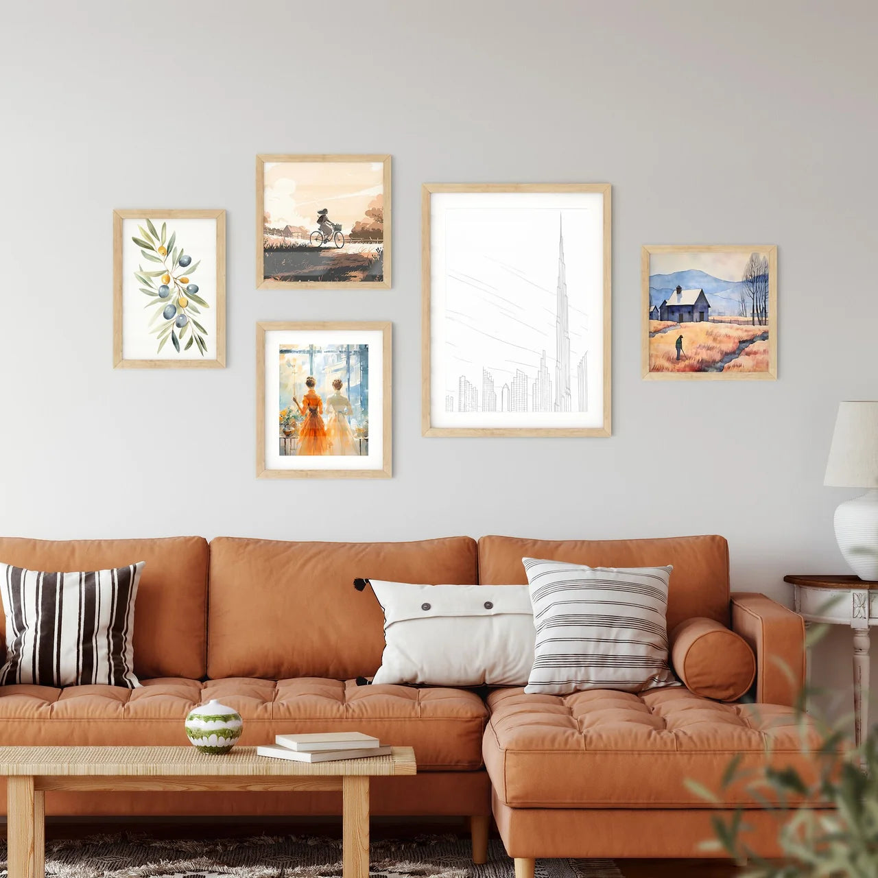 Dubai Skyline - A Drawing Of A City Interior Design