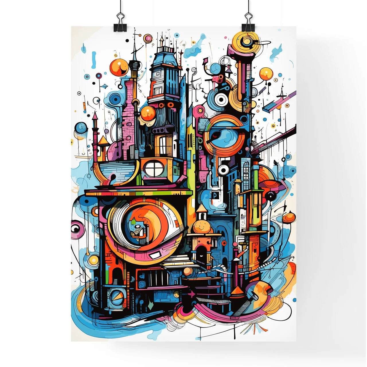 Exploring The City - A Colorful Art Piece Of Artwork Poster