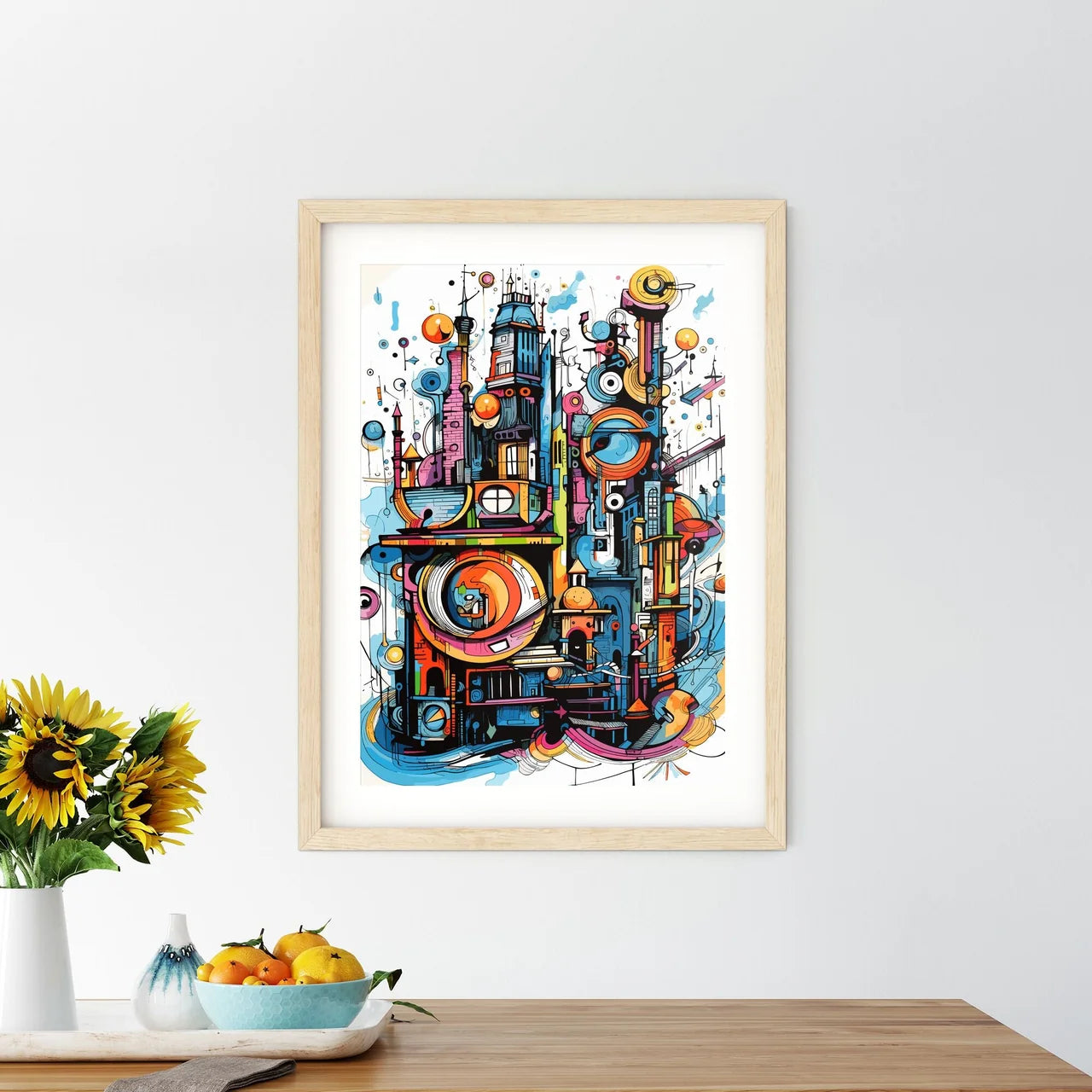 Exploring The City - A Colorful Art Piece Of Artwork Custom Print