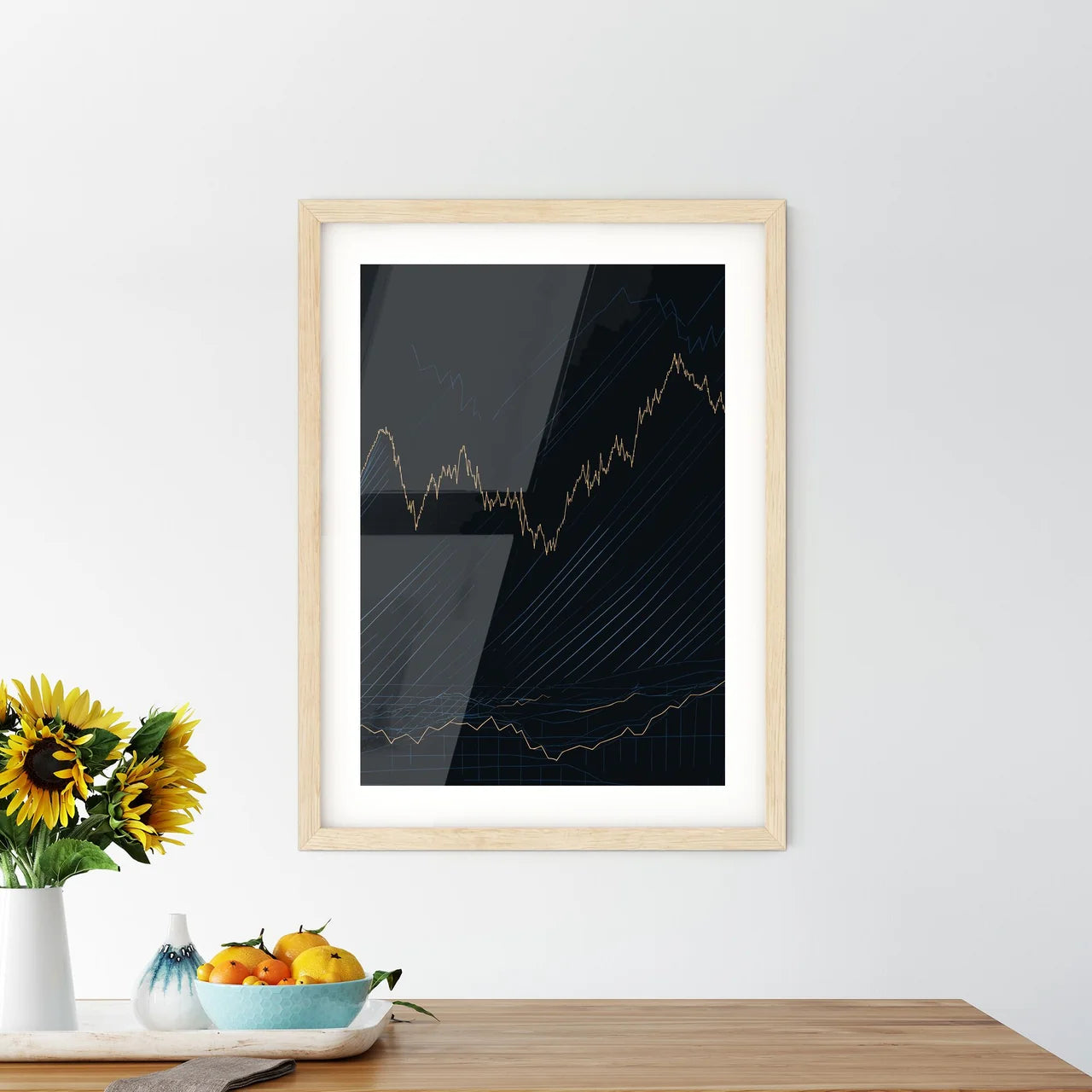Financial Charts Poster - A Graph Of S Framed Print