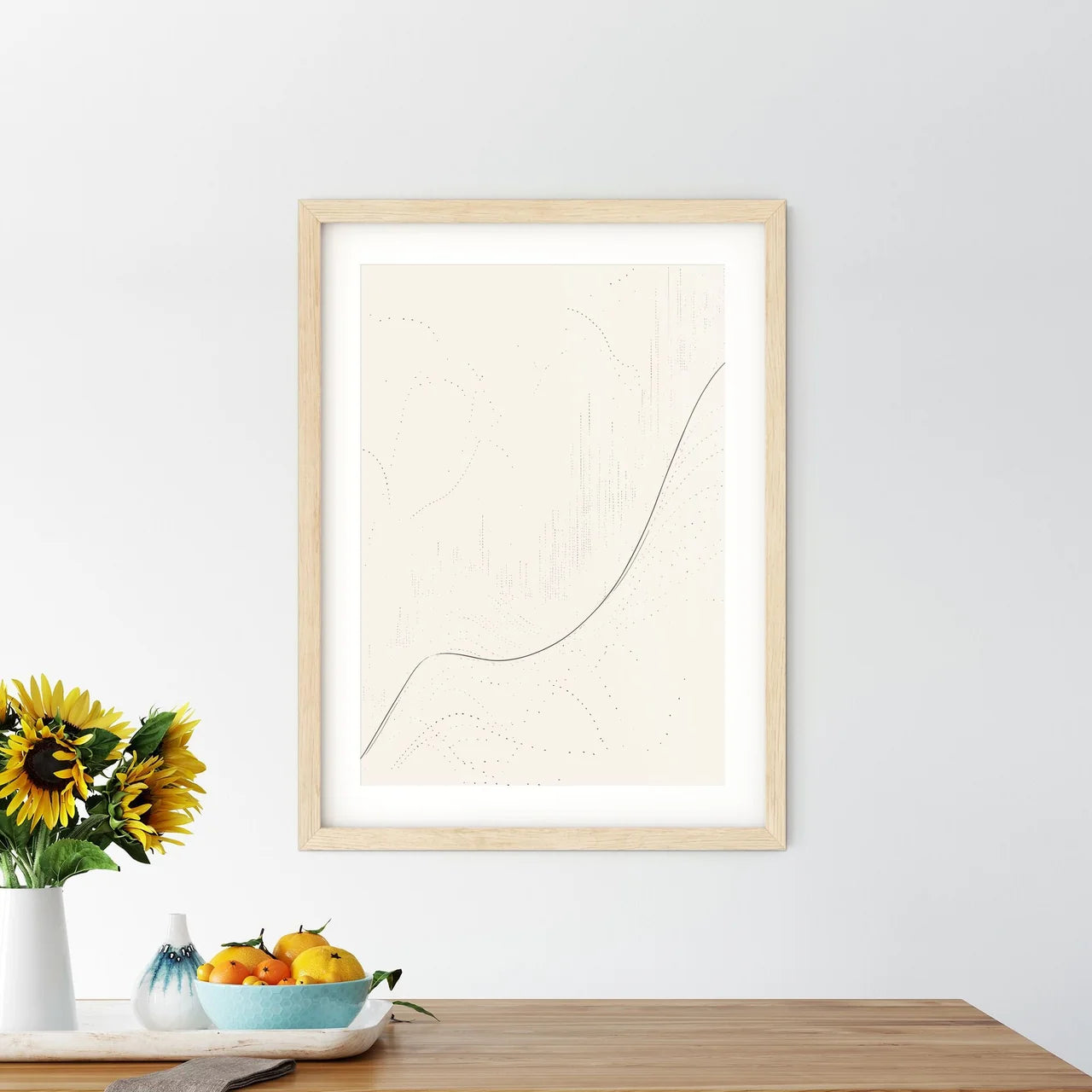 Financial Charts Poster - A White Back Framed Print