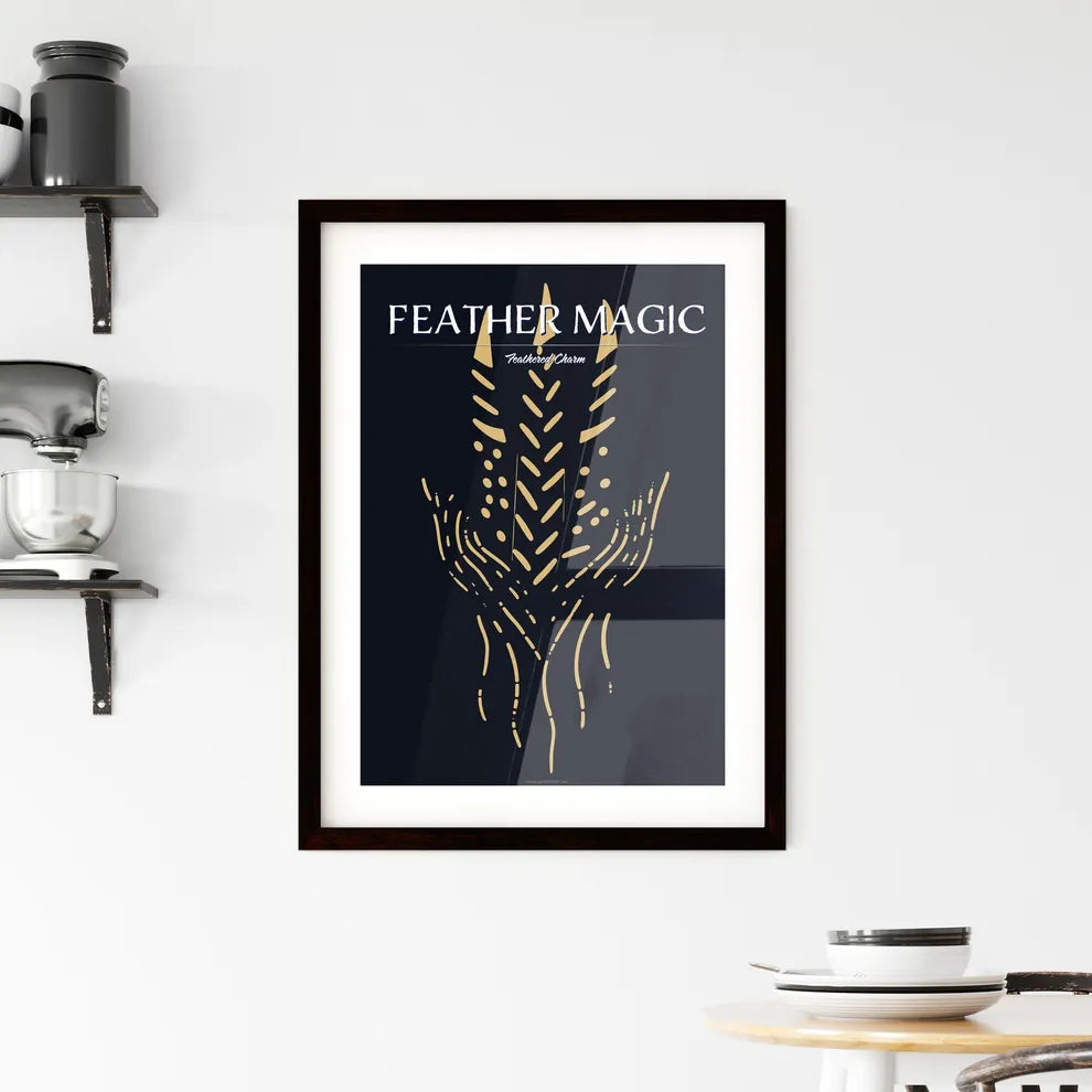 Hamsa Hands Poster - A Drawing Of A Feathe Framed Print
