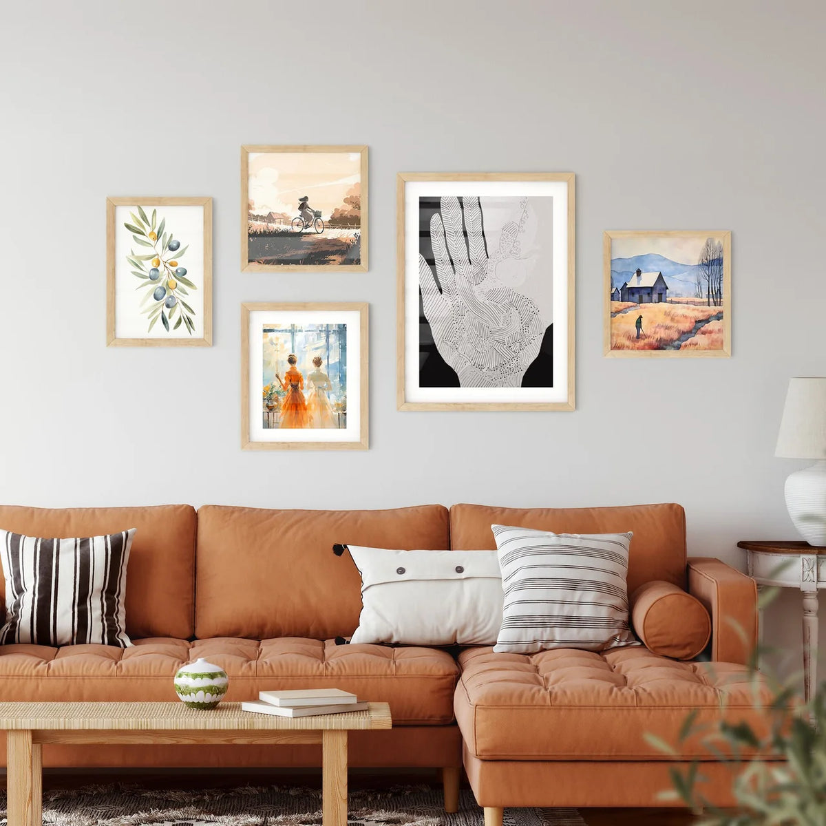 Hamsa Hands Poster - A Hand Drawn Wall Art