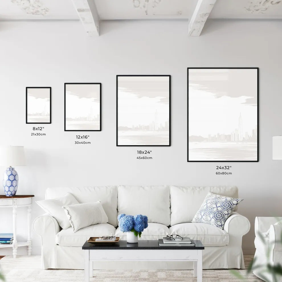 Hong Kong Waterfront Skyline - A City Skyline With Mountains In The Background Size Chart