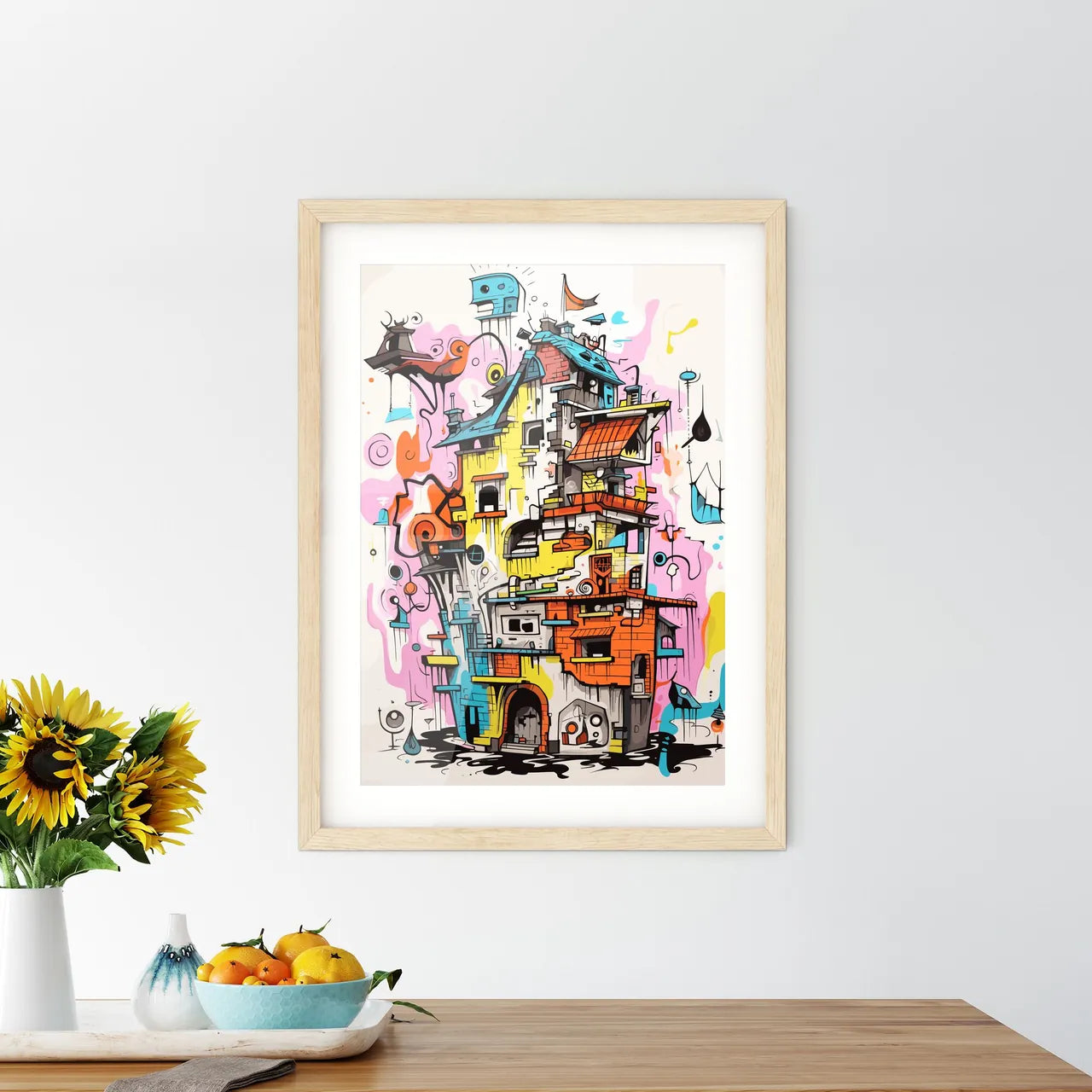 Impressive House - A Colorful Art Piece Of Artwork Custom Print