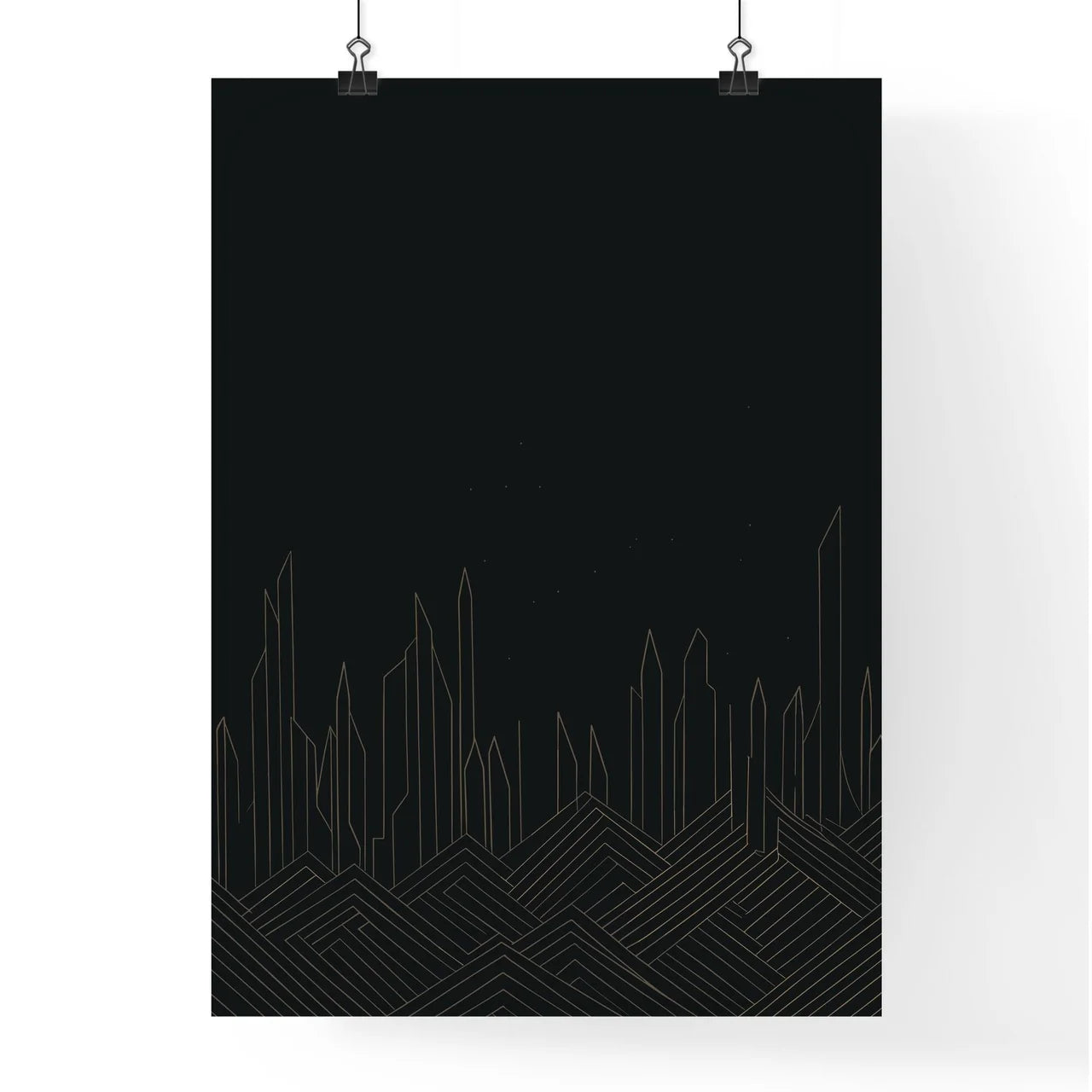 Istanbul Skyline - A Black And Gold Cityscape Poster