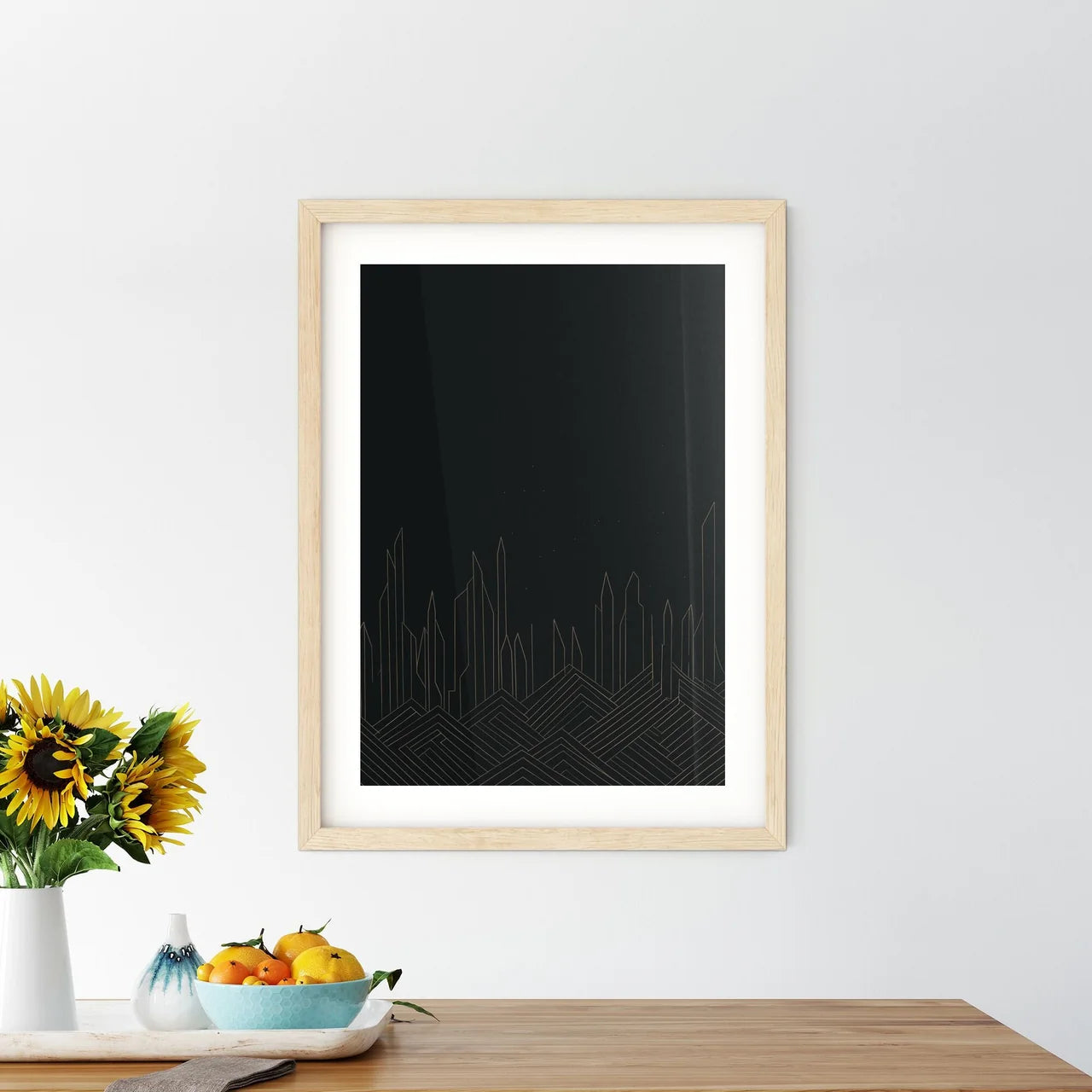Istanbul Skyline - A Black And Gold Cityscape Custom Print