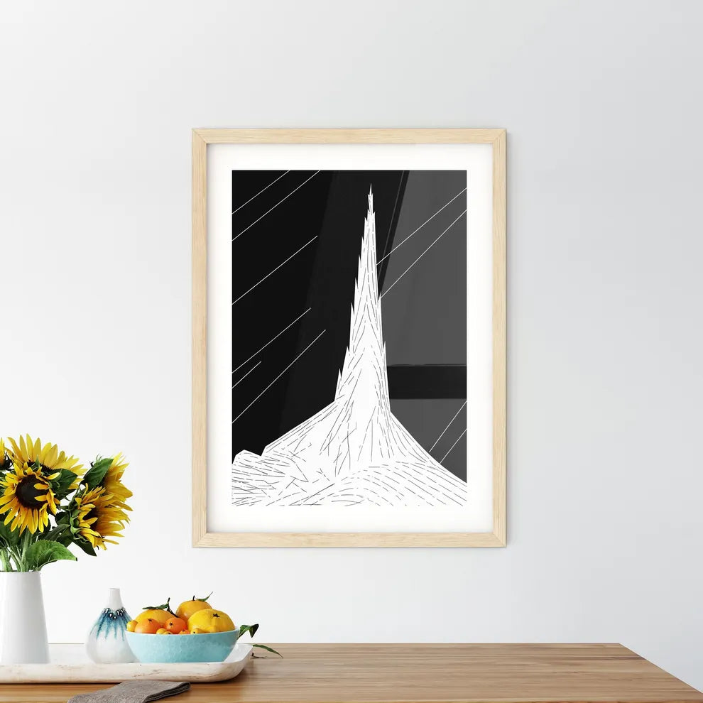 Istanbul Tower - A White Obje Framed Print