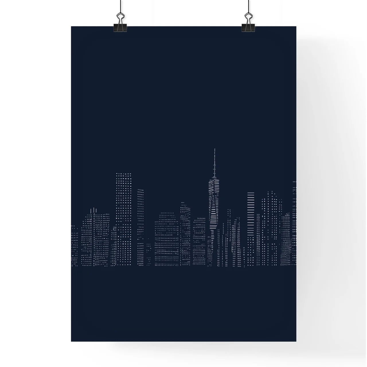 Manhattan Skyline - A City Skyline At Night Poster