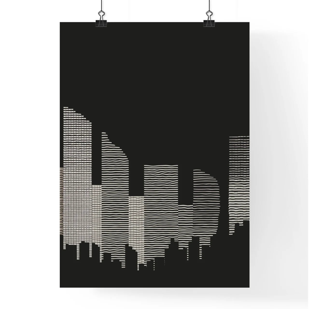 Miami Skyline - A City Skyline With Many Skyscrapers Poster