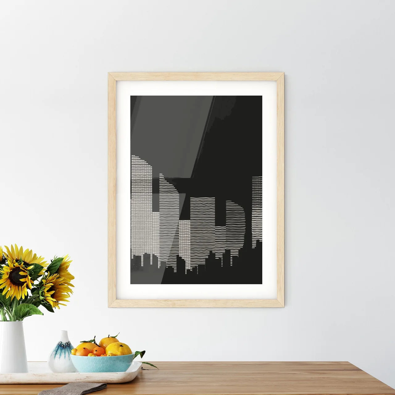 Miami Skyline - A City Skyline With Many Skyscrapers Custom Print