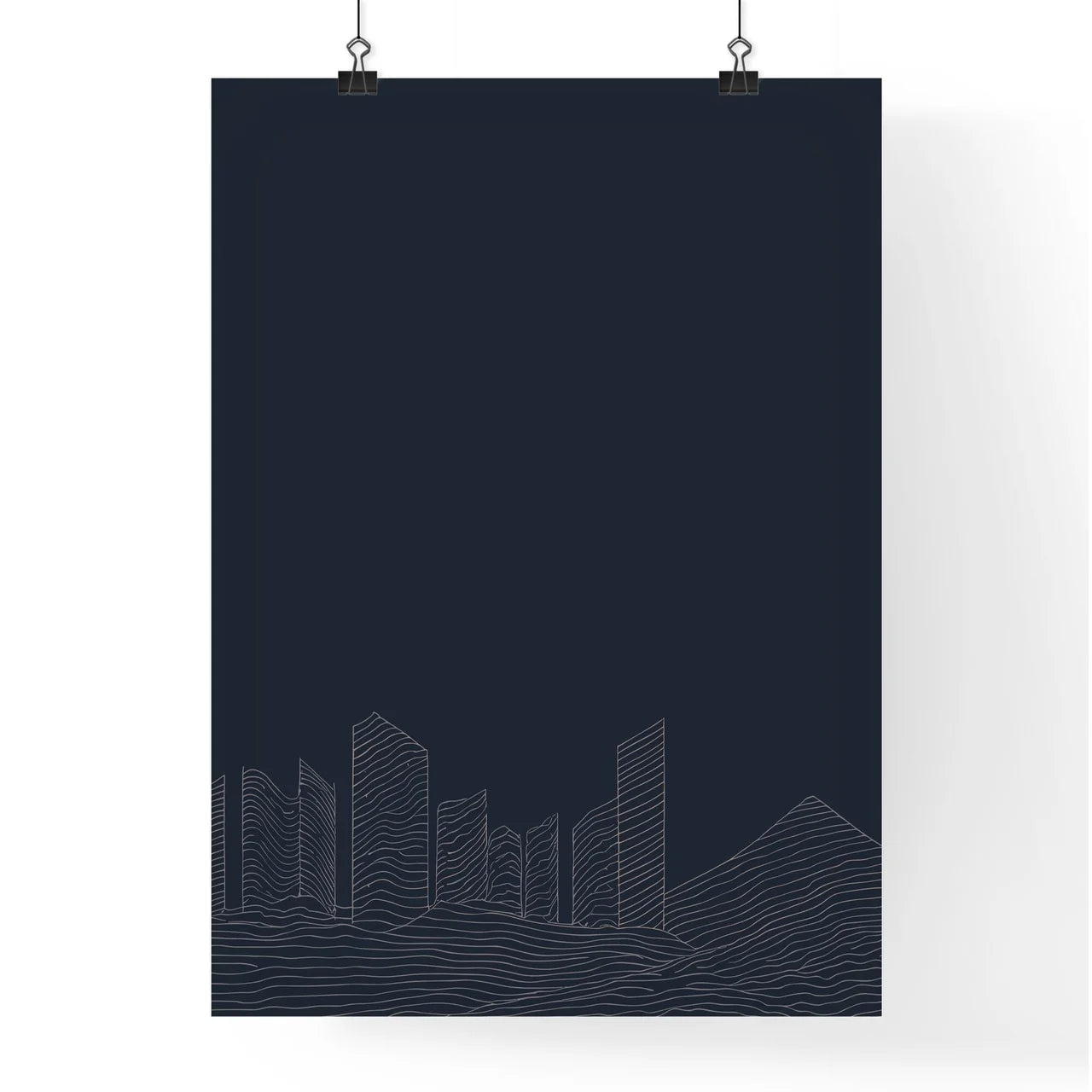 Miami Skyline - A City Skyline With Many Buildings Poster