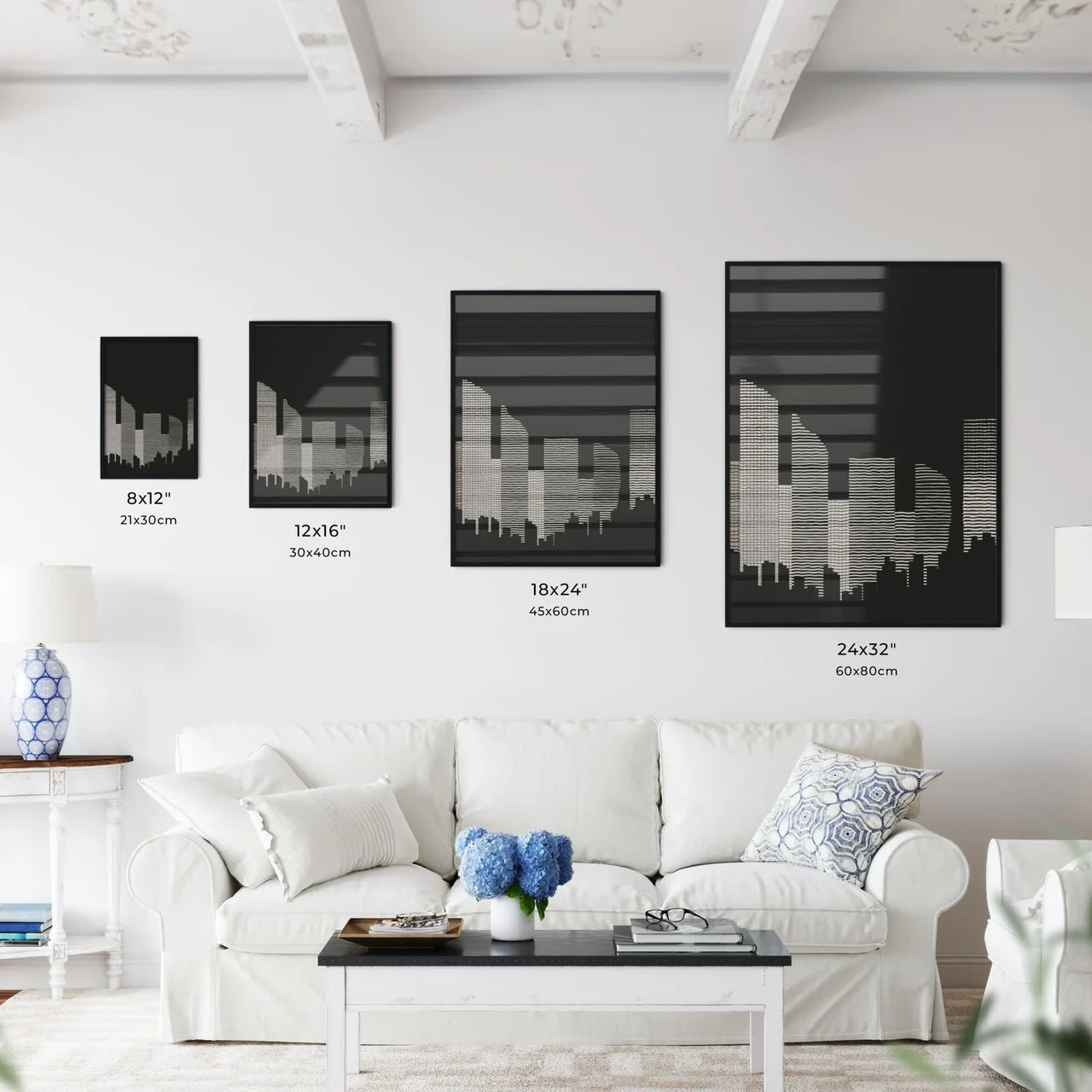 Miami Skyline - A City Skyline With Many Skyscrapers Size Chart