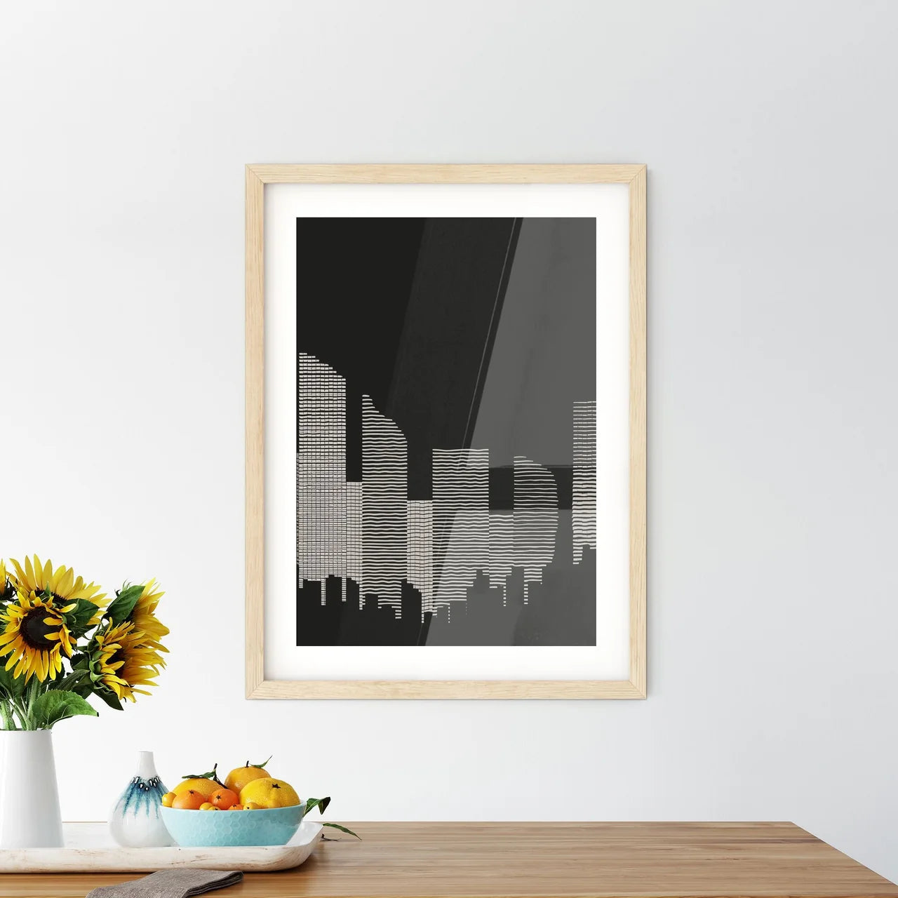 Miami Skyline - A City Skyline With Many Skyscrapers Custom Print