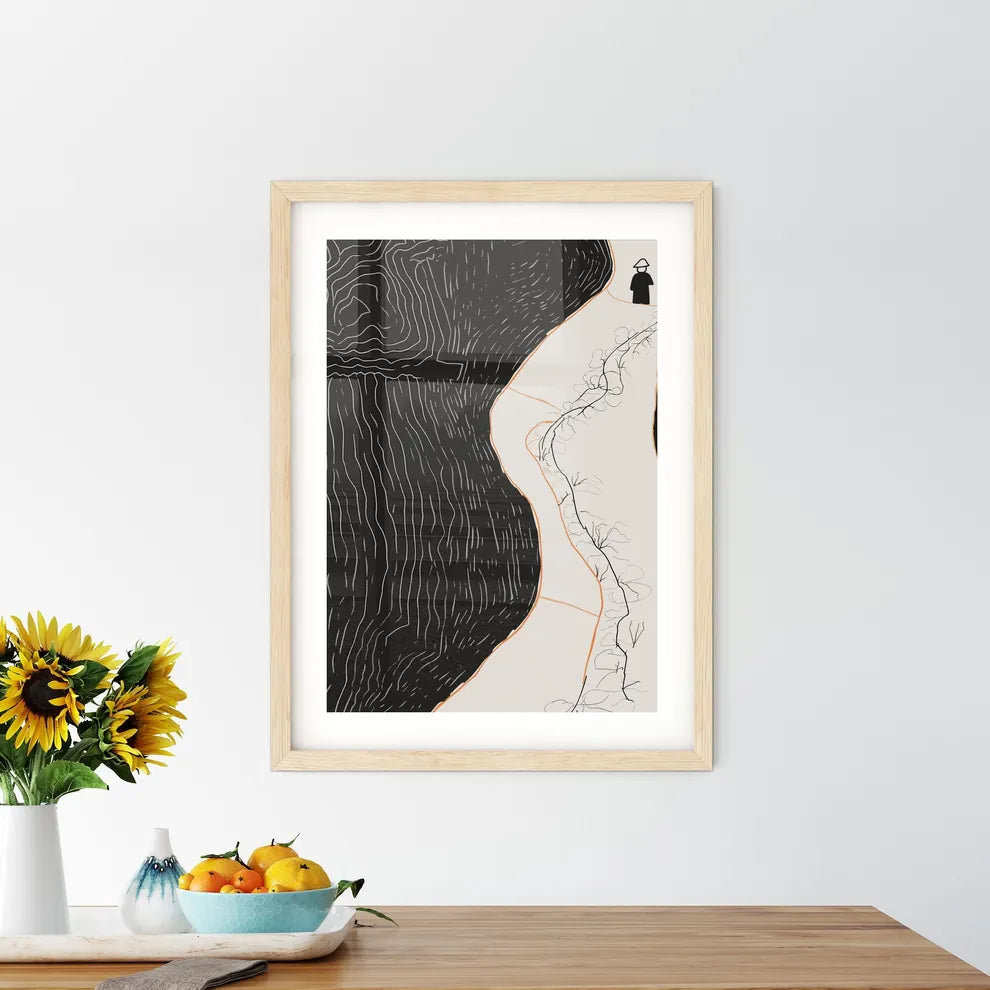 My Travel - A Black And  Framed Print